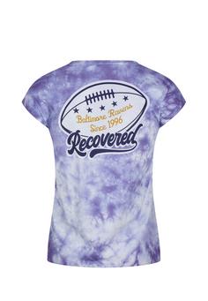 Rückansicht von Re:Covered NFL Ravens Printshirt Damen Purple Tie-Dye