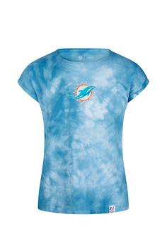 Re:Covered NFL Dolphins Printshirt Damen Aqua Tie-Dye