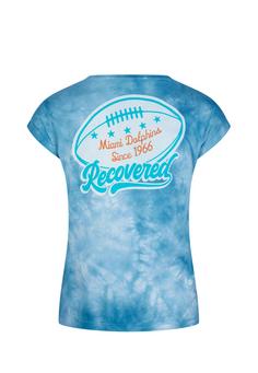 Rückansicht von Re:Covered NFL Dolphins Printshirt Damen Aqua Tie-Dye