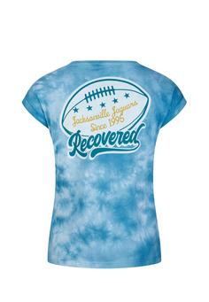 Rückansicht von Re:Covered NFL Jaguars Printshirt Damen Aqua Tie-Dye