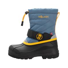 Rückansicht von Trollkids Telemark Winterschuhe Kinder Stahlblau/Mango