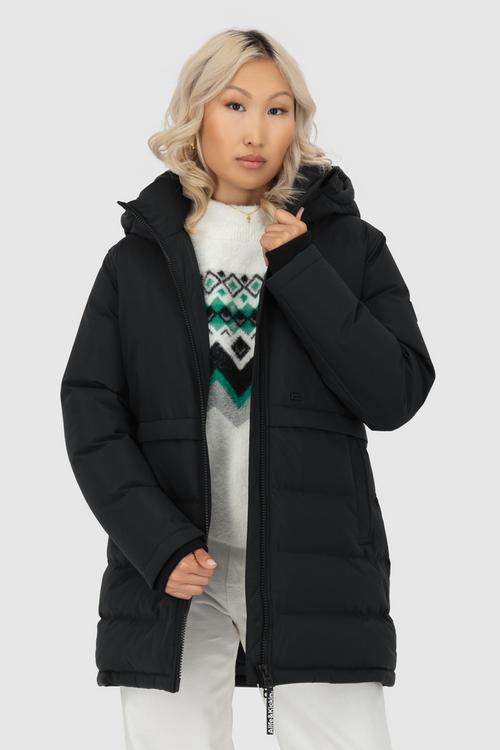 Rückansicht von ALIFE AND KICKIN HanniAK A Winterjacke Damen moonless