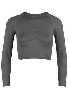 BeShaped Power Up! Langarmshirt Damen Grey