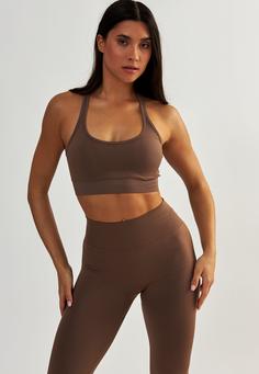 Rückansicht von BeShaped Gym Queen Sport-BH Damen Brown