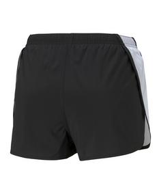 Rückansicht von PUMA Cross the Line Split Short Running Damen Laufshorts Damen schwarz