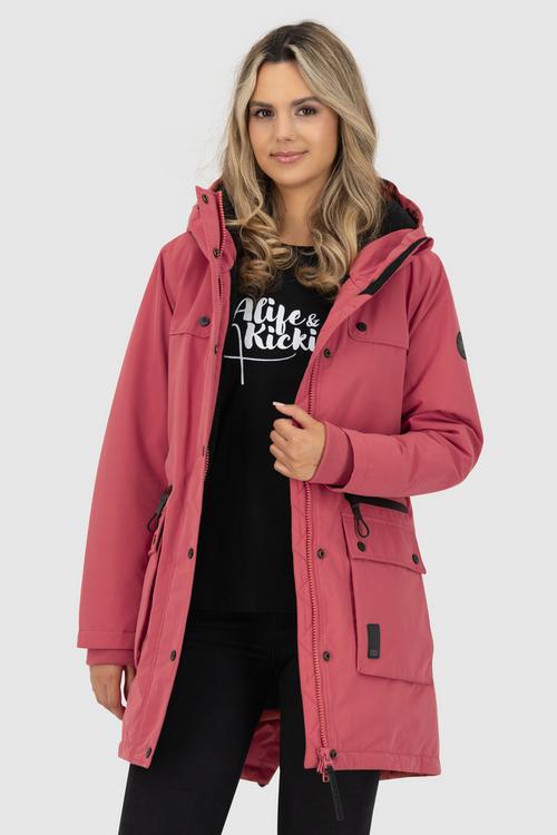 Rückansicht von ALIFE AND KICKIN CharlottAK A Winterjacke Damen astro dust