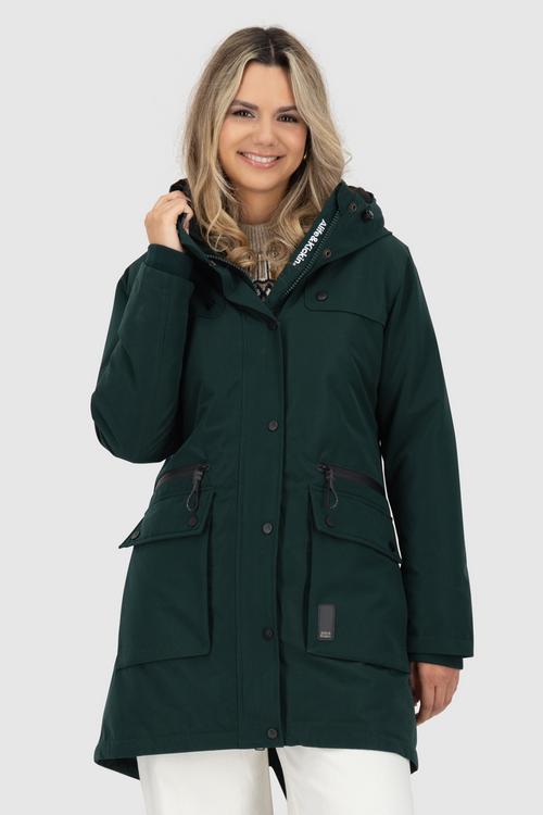 Rückansicht von ALIFE AND KICKIN CharlottAK A Winterjacke Damen dark forest