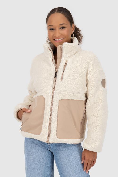 Rückansicht von ALIFE AND KICKIN AnoukAK G Winterjacke Damen chalk