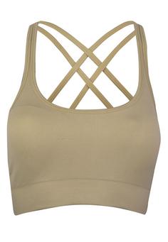 BeShaped Gym Queen Sport-BH Damen Taupe