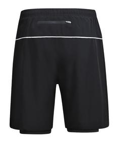 Rückansicht von JAKO 2-in-1 Trainingsshort Fußballshorts Herren schwarz