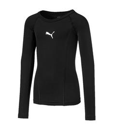 Rückansicht von PUMA LIGA Baselayer Warm Longsleeve Kids Funktionsshirt Kinder schwarz