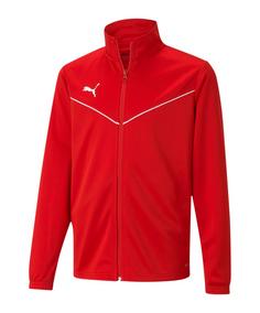 PUMA teamRISE Poly Trainingsjacke Kids Trainingsjacke Kinder rotweiss