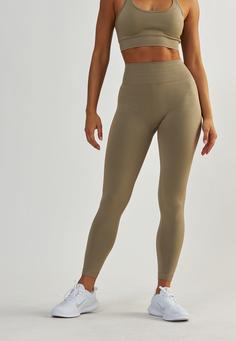 Rückansicht von BeShaped Gym Queen Leggings Damen Taupe