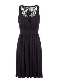 Lascana Strandkleid Tr&auml;gerkleid Damen schwarz