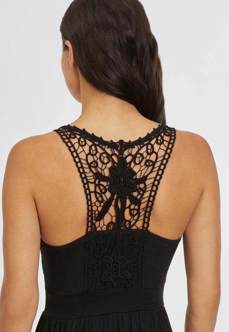 Lascana Lascana Strandkleid Tr&auml;gerkleid Damen - schwarz - 1 | SportScheck