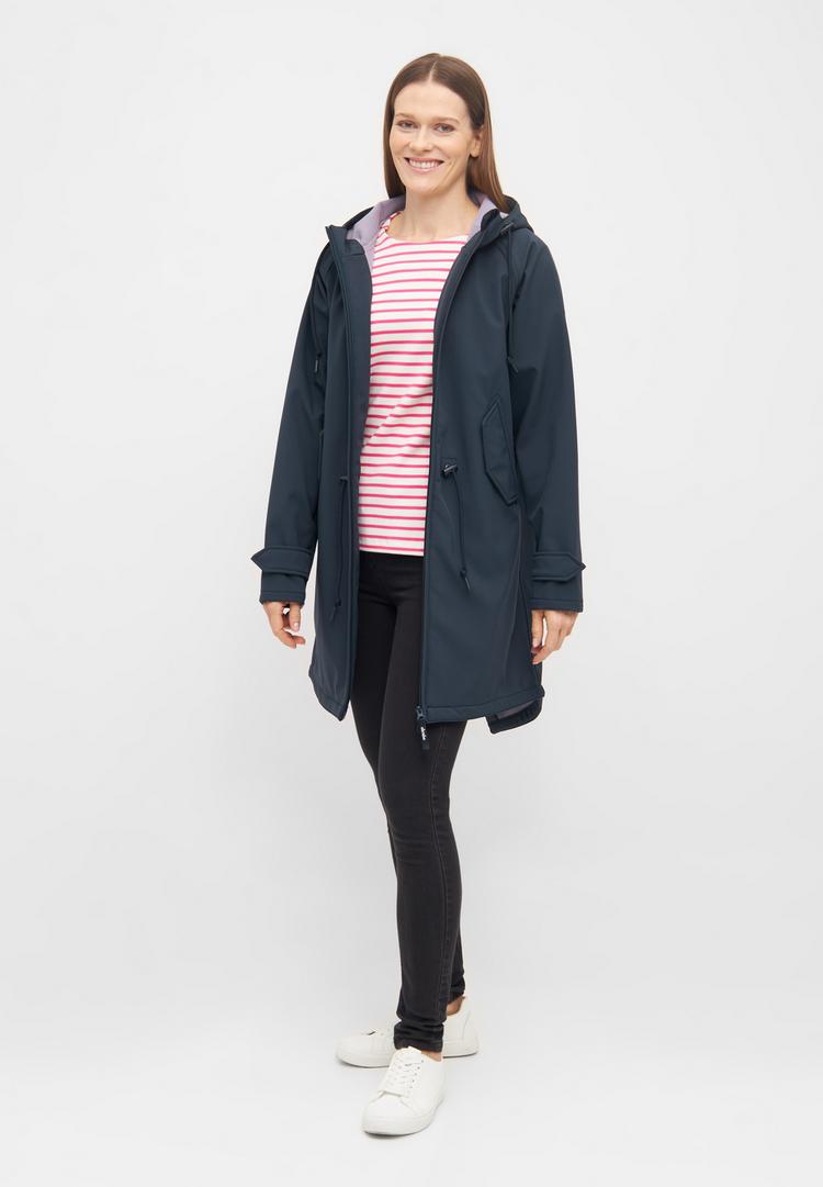 Derbe Derbe Island Friese Softshelljacke Damen - Navy/Lavender Gray - 1 | SportScheck