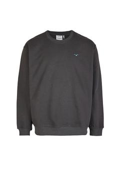 Cleptomanicx Ligull Boxy Sweatshirt Herren Blue Graphite