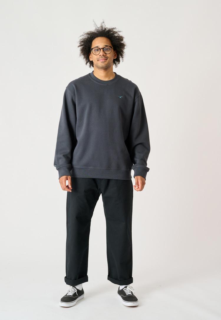 Cleptomanicx Cleptomanicx Ligull Boxy Sweatshirt Herren - Blue Graphite - 1 | SportScheck
