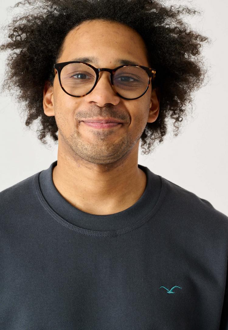 Cleptomanicx Cleptomanicx Ligull Boxy Sweatshirt Herren - Blue Graphite - 1 | SportScheck