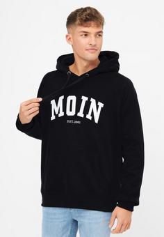 Rückansicht von Derbe Moin Hoodie Herren jet black