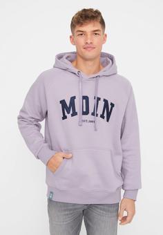 Rückansicht von Derbe Moin Hoodie Herren Lavender Gray