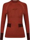 CEP Merino Skiing Base Shirt Longsleeve Laufshirt Damen - aubergine/red
