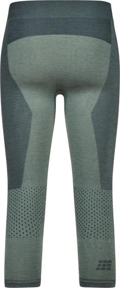 Rückansicht von CEP Merino 3/4 Skiing Base Tights Leggings Herren bluegrey/grey