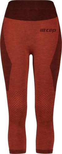 CEP Merino 3/4 Tights Skiing Tights Damen - aubergine/red