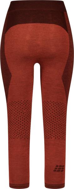 Rückansicht von CEP Merino 3/4 Tights Skiing 3/4-Tights Damen aubergine/red