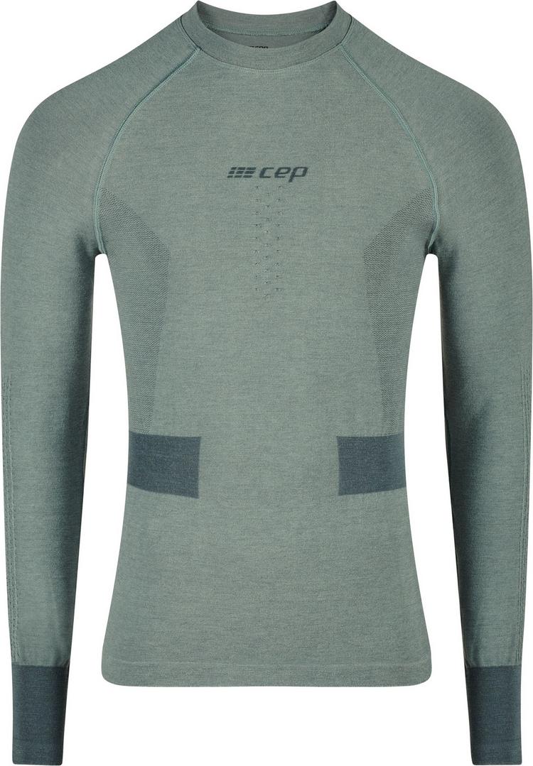 CEP CEP Merino Base Shirt Skiing Longsleeve Skishirt Herren - bluegrey/grey - 0 | SportScheck