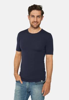 Rückansicht von DANISH ENDURANCE Merino T T-Shirt Herren dark navy