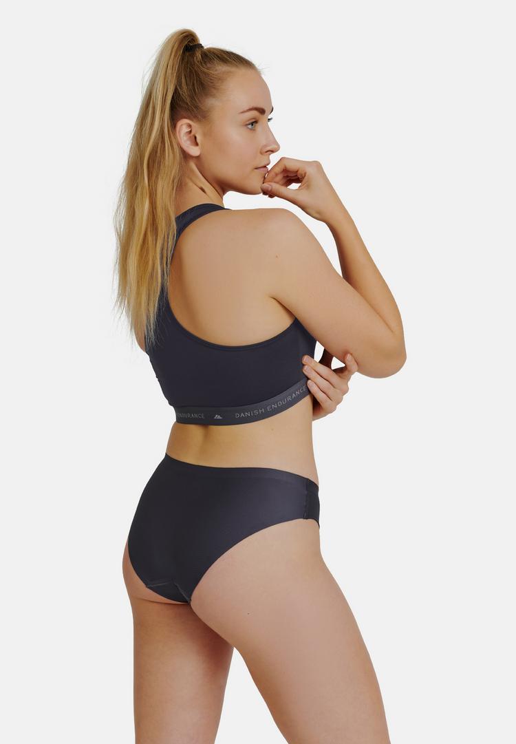 DANISH ENDURANCE DANISH ENDURANCE Invisible Bikini Slip Unterhose Damen - black/grey/pink - 1 | SportScheck
