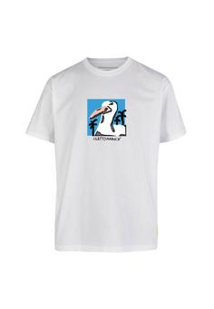 Cleptomanicx Souvenir Printshirt Herren White