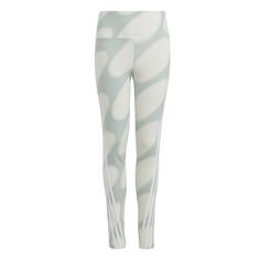 adidas Marimekko Allover Print Cotton Leggings Freizeithose Kinder Cloud White / Green Tint / Dash Green