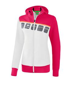 Erima 5-C Trainingsjacke mit Kapuze Damen Trainingsjacke Damen Weiss