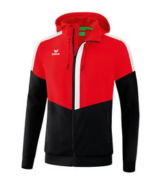 Erima Squad Präsentationsjacke Trainingsjacke rotschwarzweiss