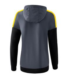 Rückansicht von Erima Squad Präsentationsjacke Damen Trainingsjacke Damen grauschwarzgelb