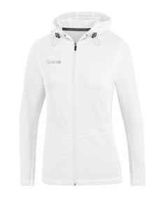 JAKO Run 2.0 Kapuzenjacke Damen Laufjacke Damen Weiss