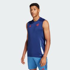 Rückansicht von adidas Frankreich Sleeveless Trainingstrikot Funktionstank Herren Dark Blue