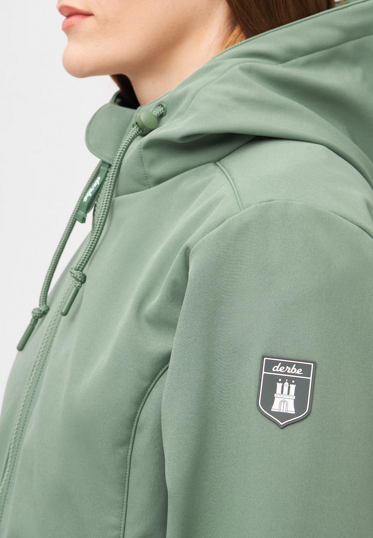 Derbe Derbe Adeby Softshelljacke Damen - Hedge Green/Deep Forest - 0 | SportScheck
