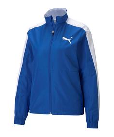 PUMA Cross the Line 2.0 Warm Up Jacke Damen Laufjacke Damen blauweiss