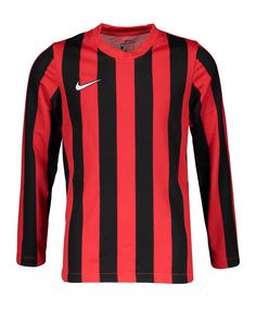 Nike Division IV Striped Trikot langarm Kids Fußballtrikot Kinder rotschwarzweiss