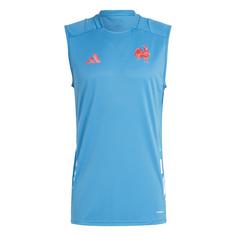 adidas Frankreich Sleeveless Trainingstrikot Funktionstank Herren Focus Blue