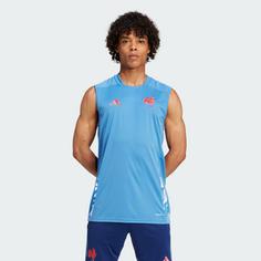 Rückansicht von adidas Frankreich Sleeveless Trainingstrikot Funktionstank Herren Focus Blue