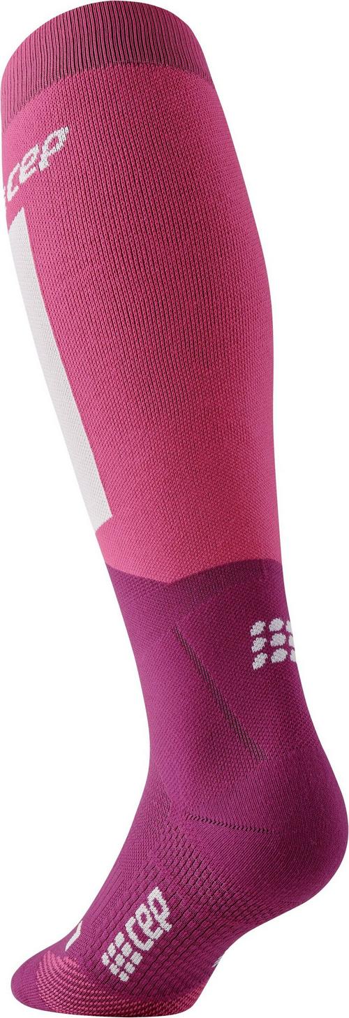 Rückansicht von CEP KNEE HIGH SKIING THERMO KOMPRESSION Skisocken Damen pink/purple