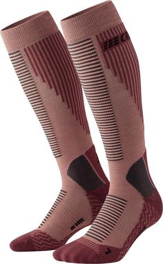 CEP KNEE HIGH TOURING SKIING KOMPRESSION Skisocken Damen rose