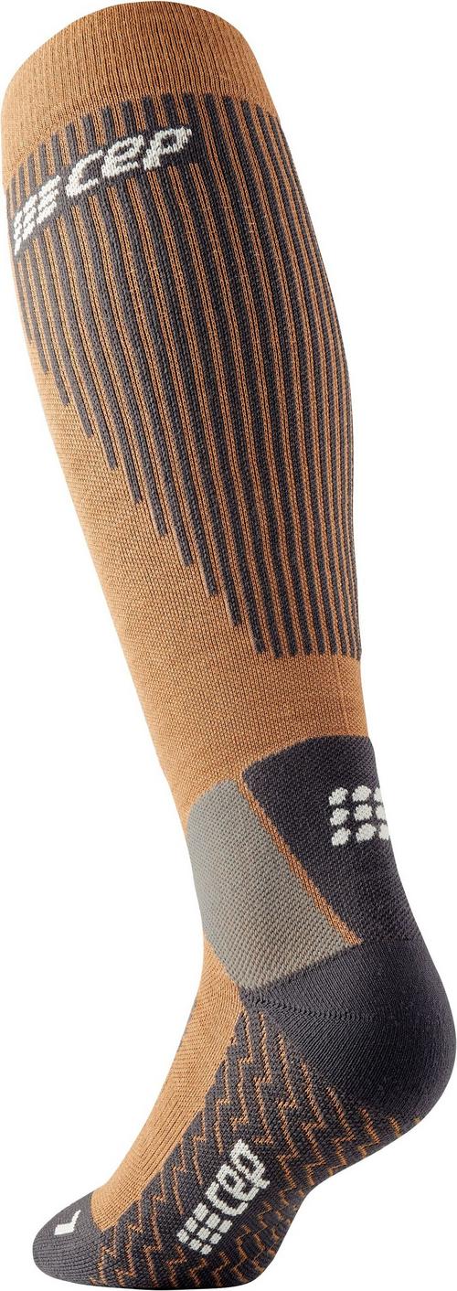 Rückansicht von CEP KNEE HIGH TOURING SKIING KOMPRESSION Skisocken Herren caramel