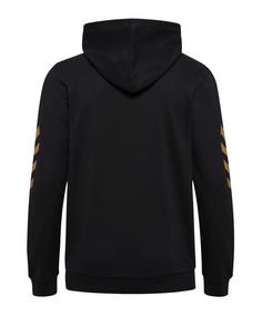 Rückansicht von hummel hmlE24C Cotton Hoody Funktionssweatshirt Herren schwarzgold