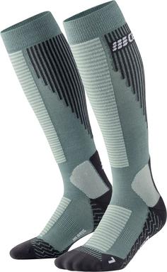 CEP KNEE HIGH TOURING SKIING KOMPRESSION Skisocken Herren blue/grey