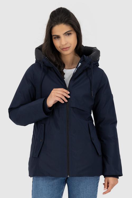 Rückansicht von ALIFE AND KICKIN CicelyAK A Winterjacke Damen marine